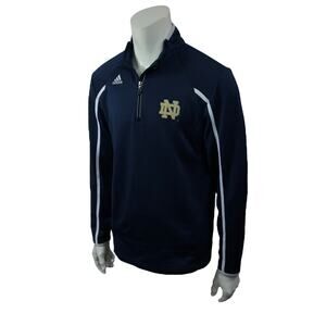 Adidas Notre Dame Fighting Irish 1/4 Zip Pullover Navy Blue Men’s L Climalite